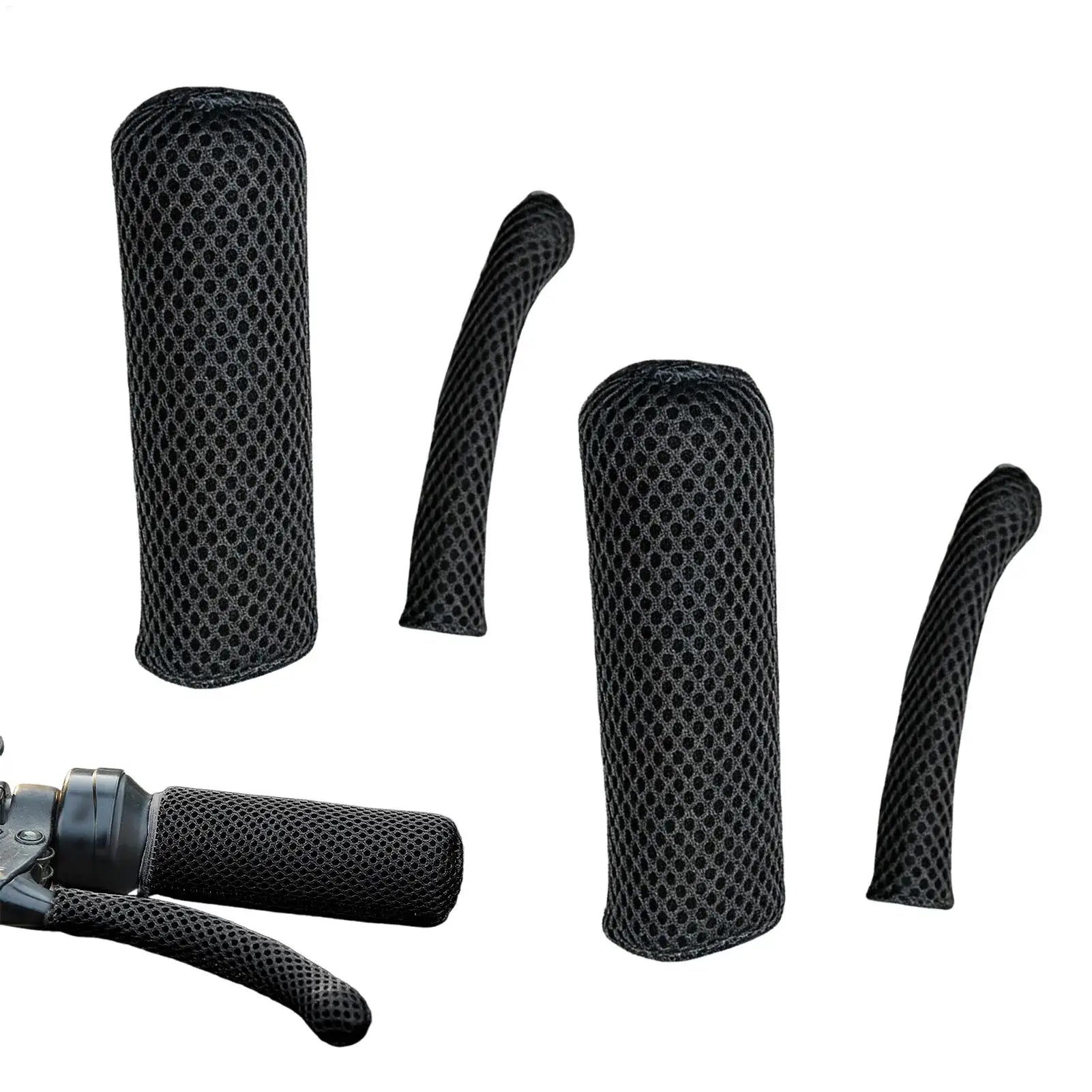 Motorcycle Handle Cover Non-Slip Breathable Sleeve Ice Silk Hand Grip Sleeve Universal Summer Electric Tricycle Handle Cover Oasis Select