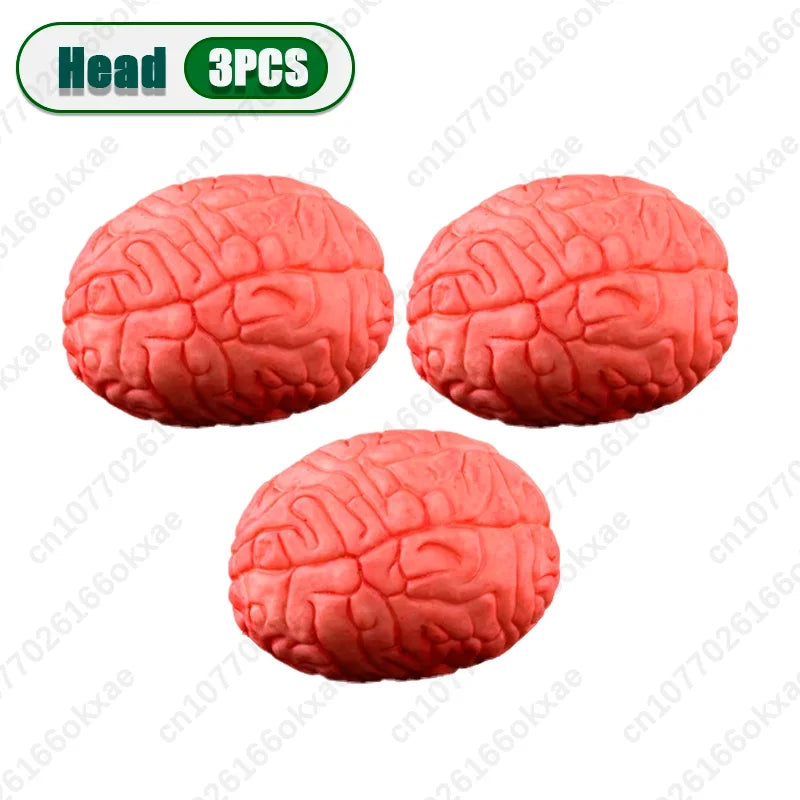 Halloween Fake Human Limbs Props – Hands, Feet, Brain & Heart