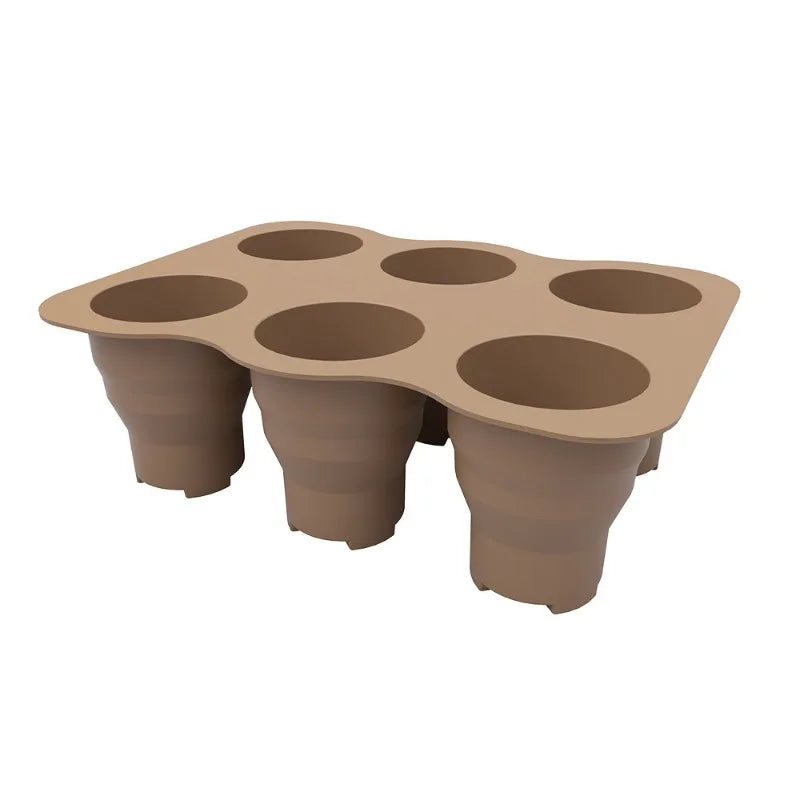 Large Decorative Plant Pots Creative Silicone Nursery Trays Mini Pots for Succulents Pothos Green Plants Home Garden Seedlings Oasis Select