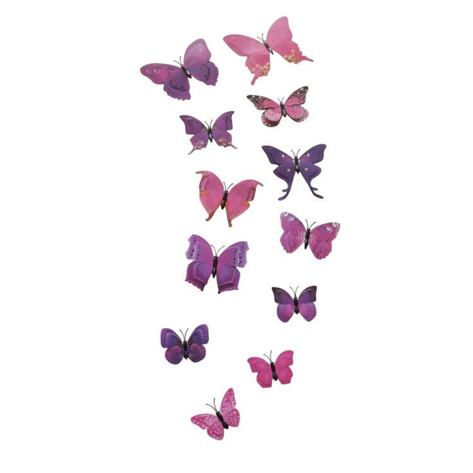 12-Pack 3D Laser Butterfly Wall Stickers – Party & Home Decor 3D Wall Stickers Oasis Select B