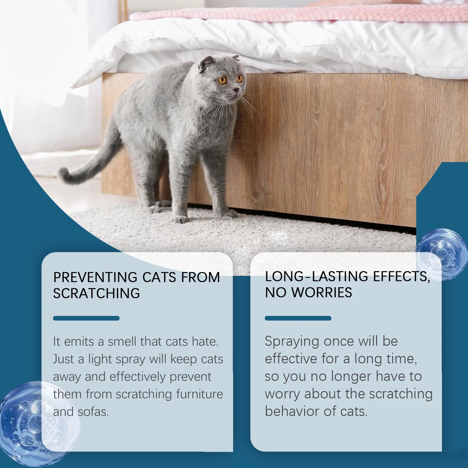 Cat Deterrent Spray Indoor Stop Scratching Deterrent Training Aid Furniture Sofas Rugs Curtain Furniture Protector Pet Product Oasis Select