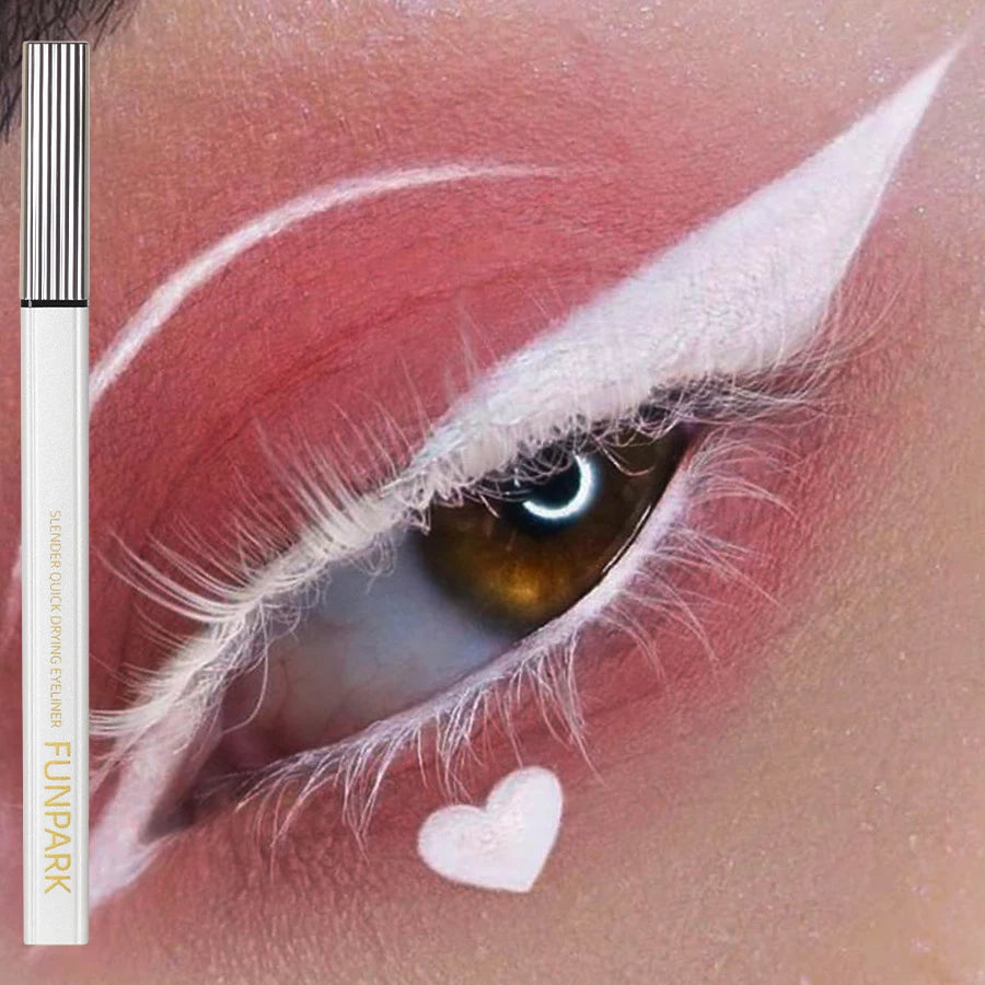 FUNPARK White Matte Liquid Eyeliner – Waterproof & Long-Lasting