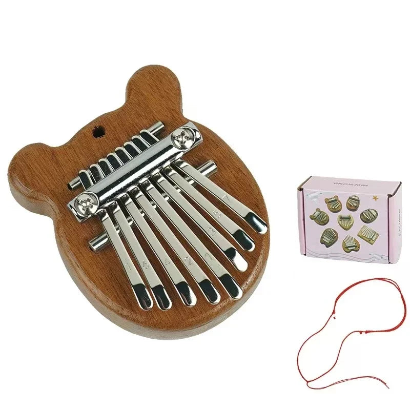 8 Key Mini Wood Kalimba High Quality Exquisite Finger Thumb Piano Marimba Musical Good Accessories Pendant Gift Oasis Select B