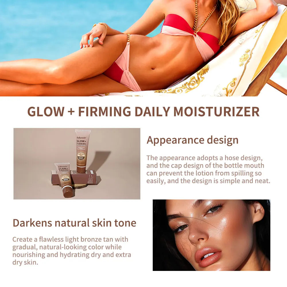 Lakerain Gradual Self Tanner Lotion – Streak-Free Sunless Tan Self Tanning Lotion Oasis Select