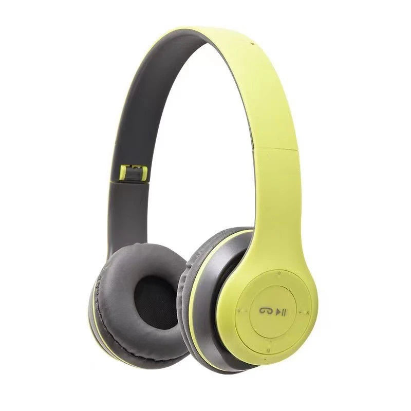 P47 Wireless bluetooth headphone With Mic Headsets Stereo Sound Earphones Sports Gaming Headphones Supports PC Smartphone Oasis Select Green