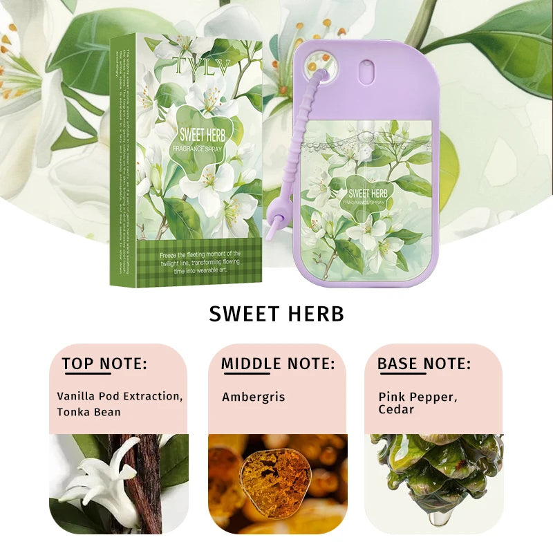 Floral Fruity Fragrance Spray – Alcohol-Free Unisex Perfume 48ml Body Fragrance Spray Oasis Select 03 SWEET HERB