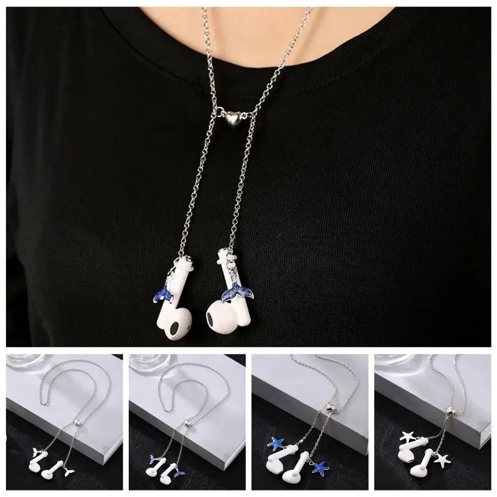 Wireless Earphone Anti-loss Necklace Women's New Design Sense Hanging Neck Wireless Earphone Anti-loss Magic Earphone Chain Oasis Select