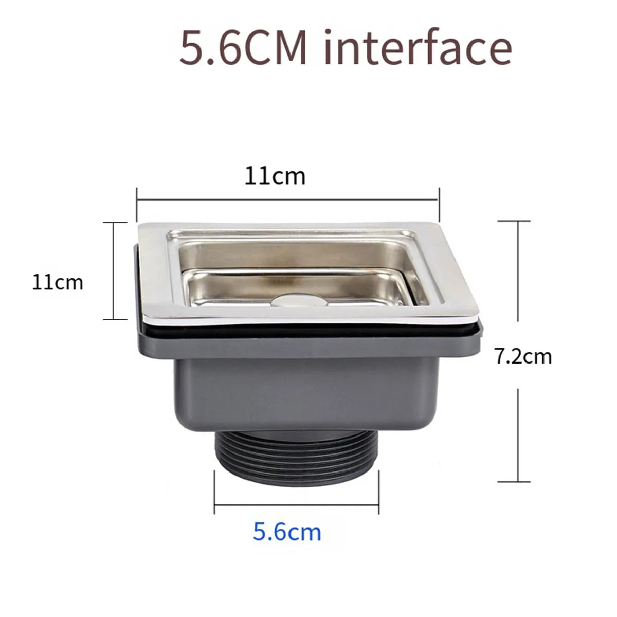 Square Stainless Steel Kitchen Sink Strainer Drainer Post Stopper Waste Plug Filter Plug Lid r Bathroom Floor Drains Oasis Select C 1PCS