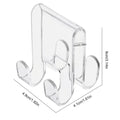 Over Glass Door Hook for Bathroom Glass Door Hooks Towel Hanger Transparent Storage Tool for Washcloth Robe Clothes and Towel Oasis Select Clear