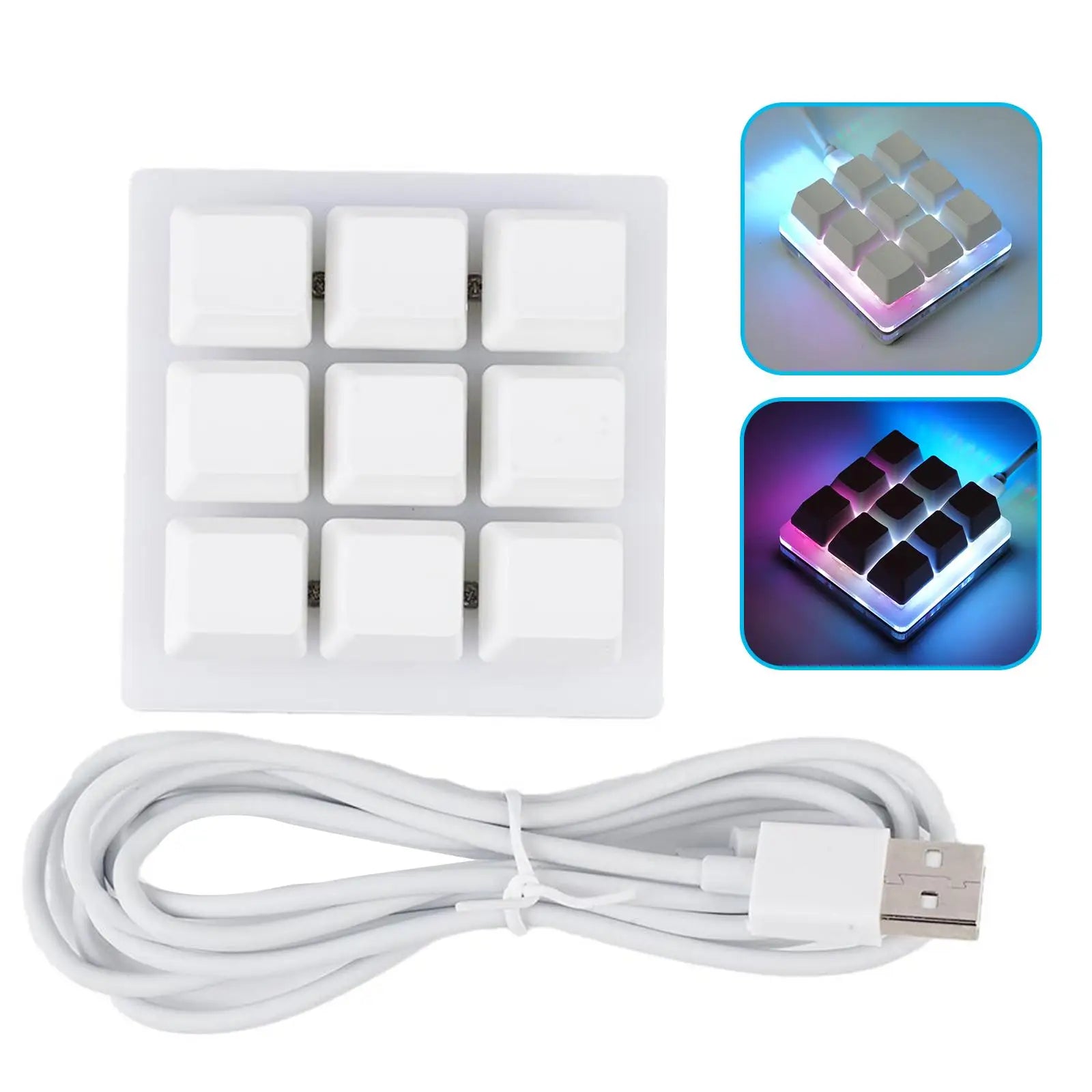BUDI 9-Key RGB Programmable Macro Mechanical Keypad | USB DIY