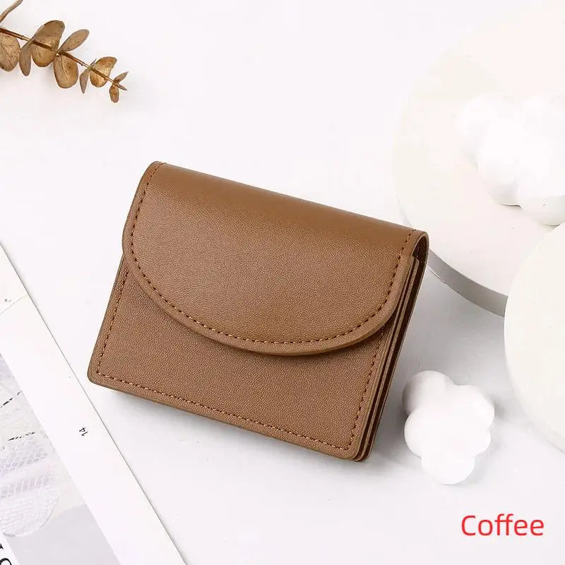 Women's Compact PU Leather Wallet – Card Holder & Coin Purse