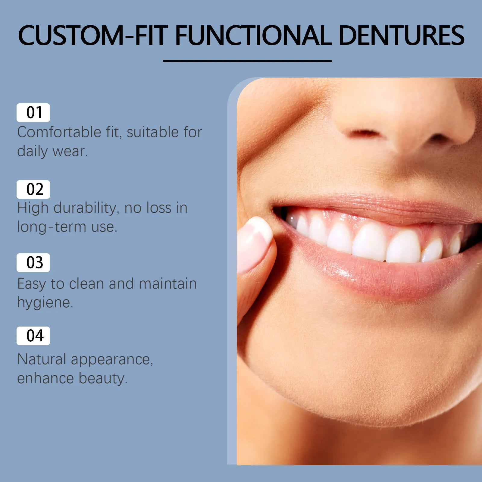 Oralhoe Soft Silicone Denture Reline Kit – Upper & Lower Set Denture Reline Kit Oasis Select
