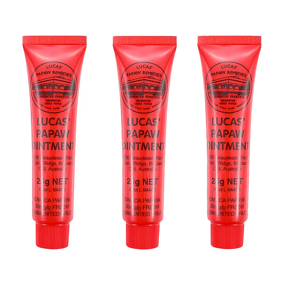 Papaw Ointment Balm Lipstick Moisturizing Anti Drying Multifunctional Hydrating Universal Cream Lip Balm Oil 25g Lucas Face Care Oasis Select 3PCS