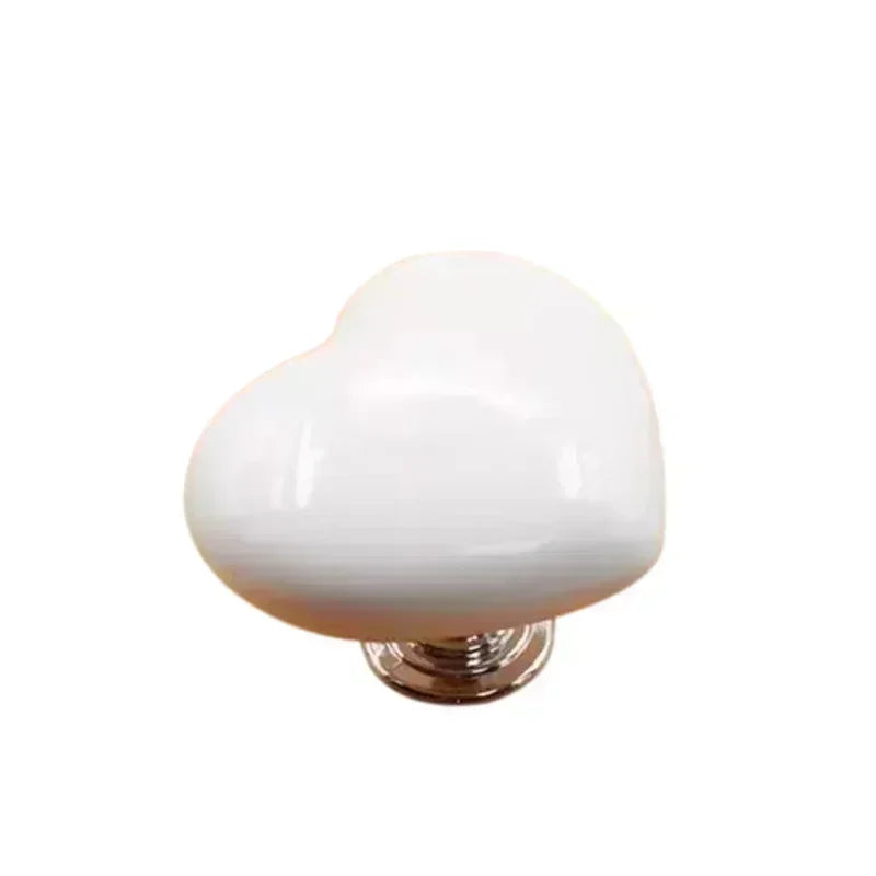 Heart Shape Toilet Flush Button Presser – Nail-Friendly Decor Toilet Button Presser Oasis Select White