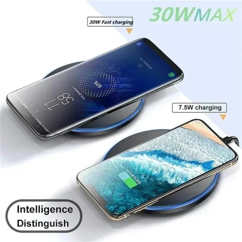 For iPhone 12 13 14 15 16 Pro XS Max 15W Fast Wireless Charging Station For Samsung Xiaomi Huawei Wireless Charger Pad Oasis Select