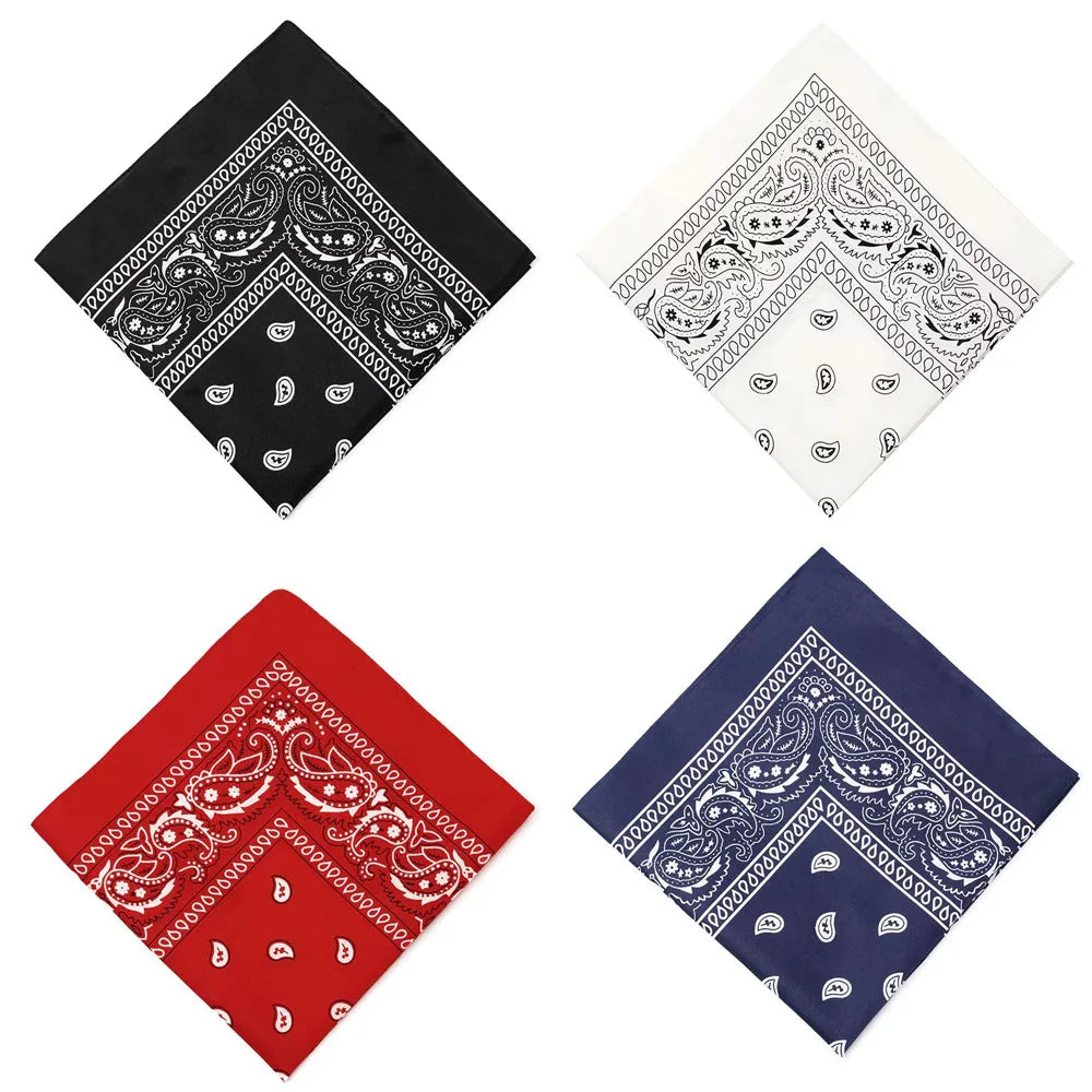 1/4/6Pcs Fashion Hip HopBlend Bandana Square Scarf Black Red Paisley Headband Printed For Women/Men/Boys/Girls Oasis Select mix 4pcs 2 55X55 cm