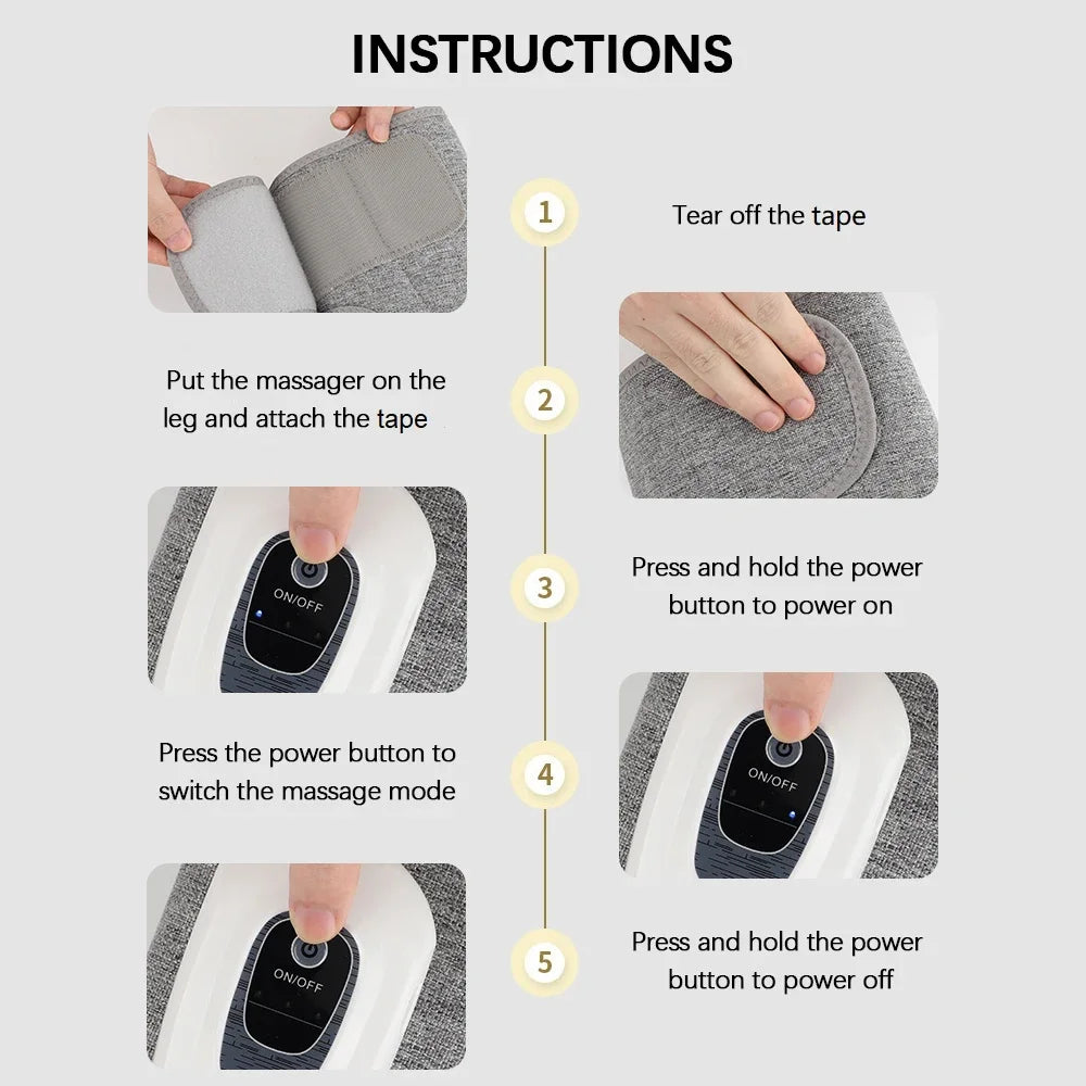 3-Mode Air Pressure Calf Massager – 360° Leg Wrap