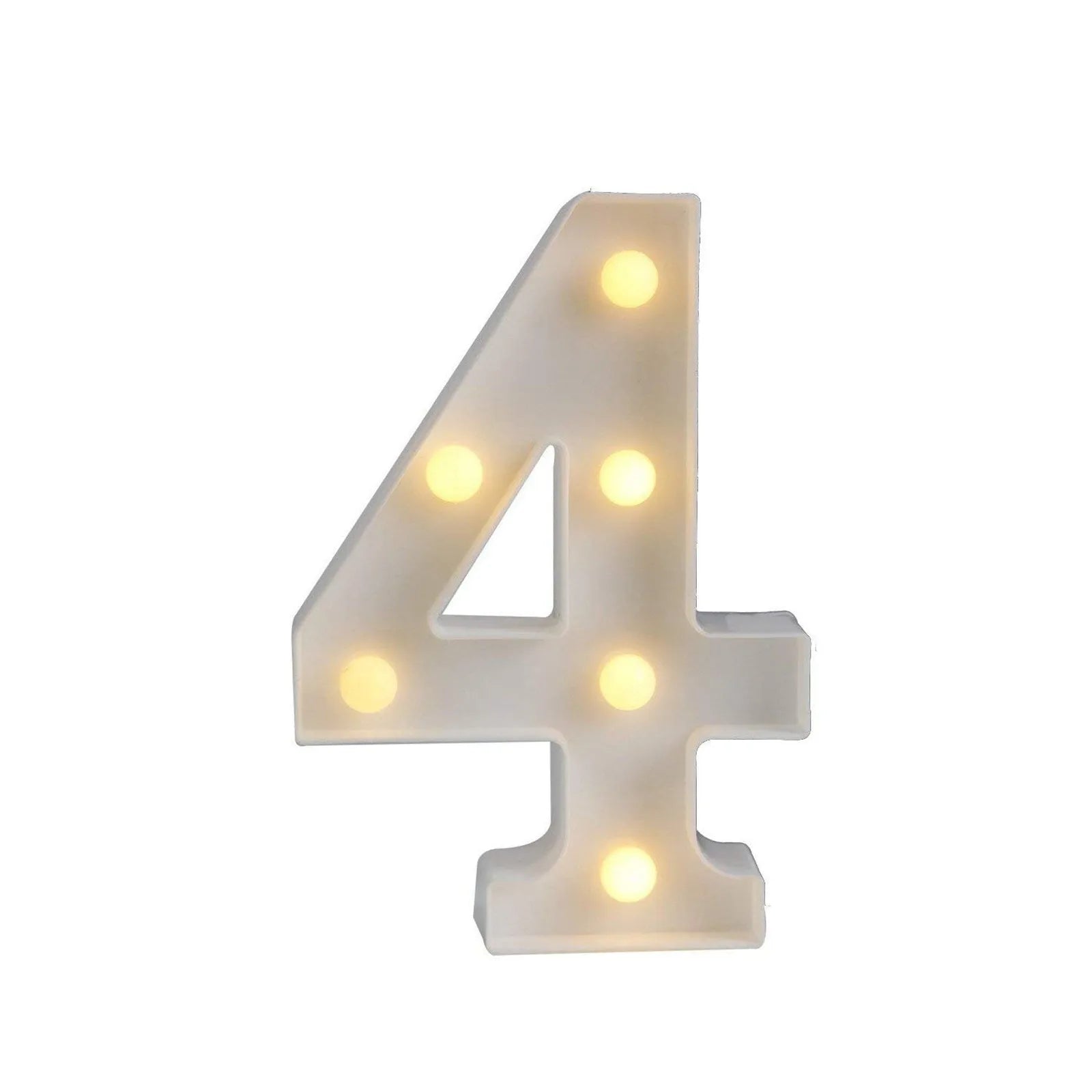 Light Up Letter Led Alphabet Number Plastic Battery Operated Party Sign Wedding Festival Stand Decoration No Batteries Included Oasis Select