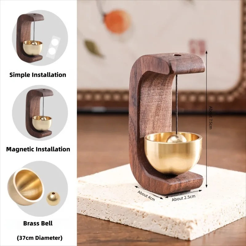 Hanging Decorations Japanese Wooden Wind Chimes Wireless Doorbell Entrance Door Bell Decorative Wind Bell for Home Opening Oasis Select