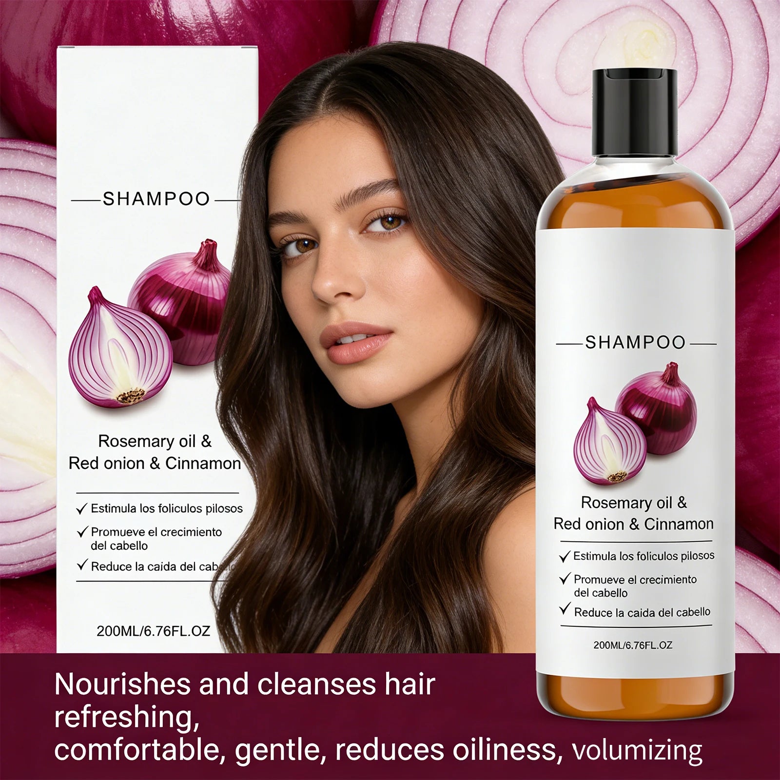 Rosemary & Red Onion Volumizing Shampoo – Oil Control, 200ml