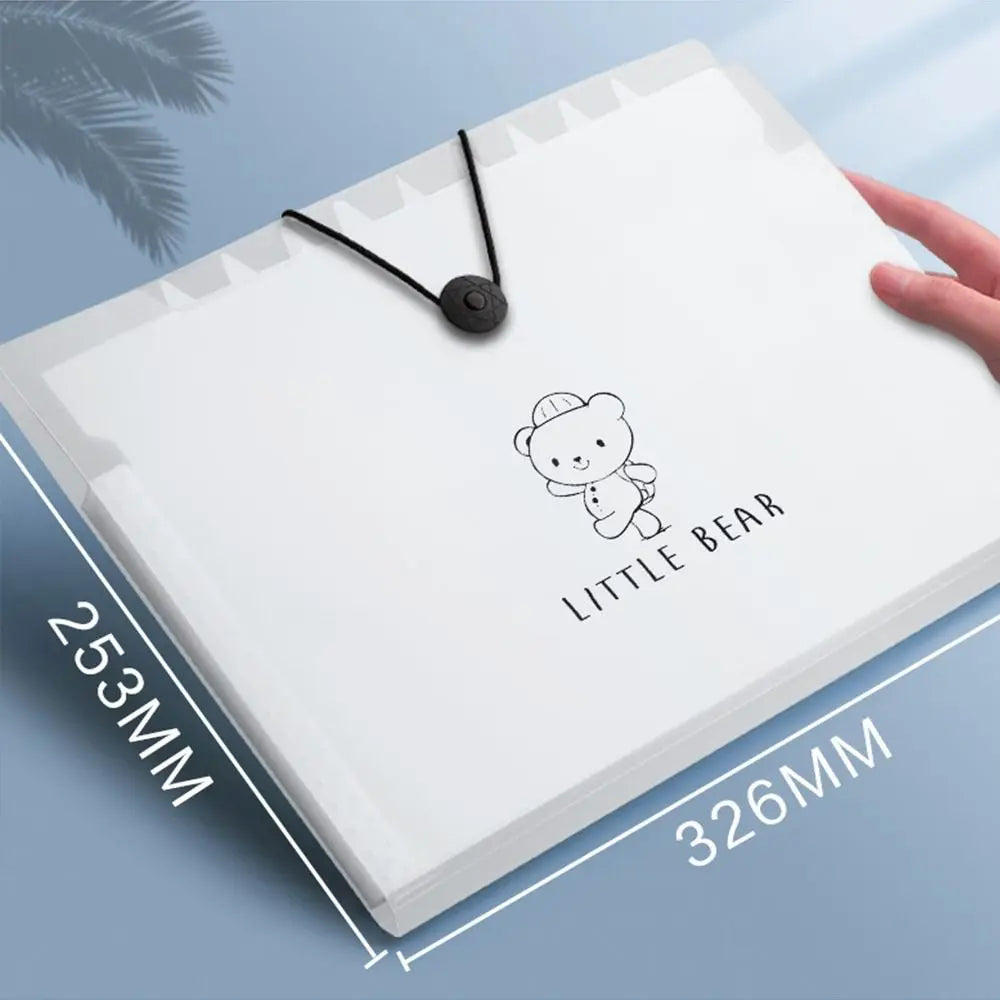 Cartoon Expanding Folder A4 Organ Bag High-capacity File Organizer A4 File Folder Dustproof Waterproof Test Paper Oasis Select