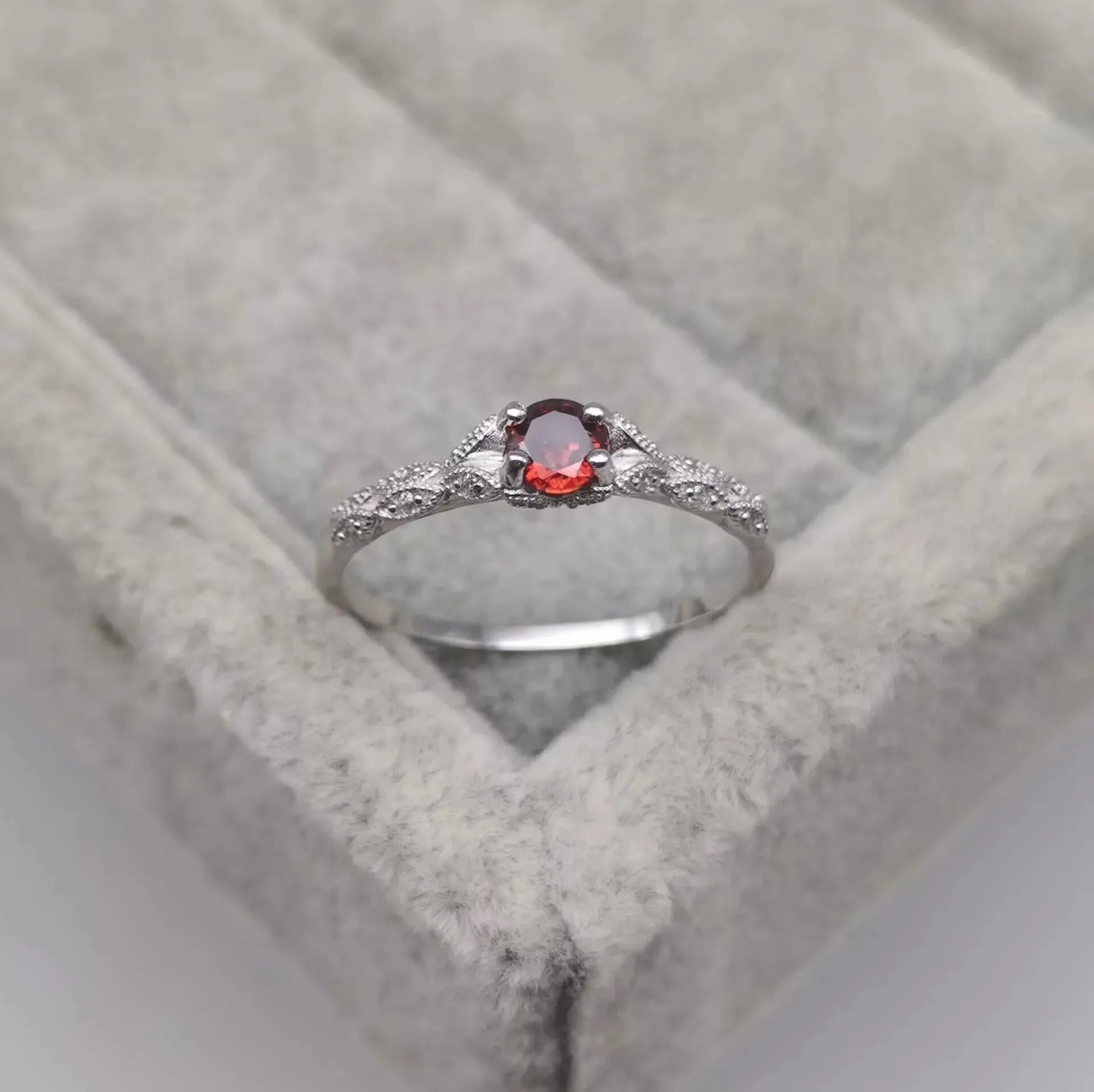 Women's Amethyst Zirconia Fashion Ring – Prong Set Gem