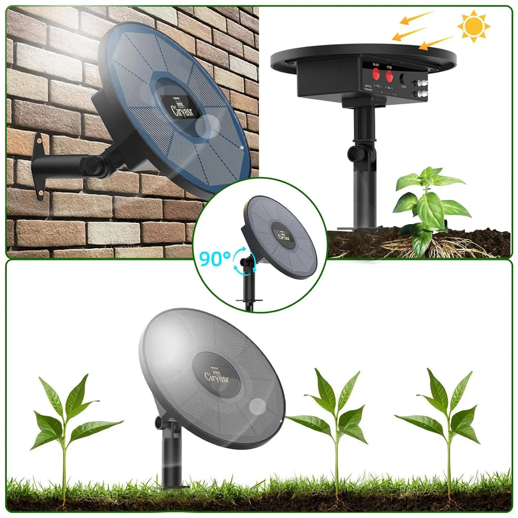 Solar Drip Irrigation System, Automatic Watering System with Battery Timer Modes for Potted Plants for Balconies, Garden Balcony Oasis Select