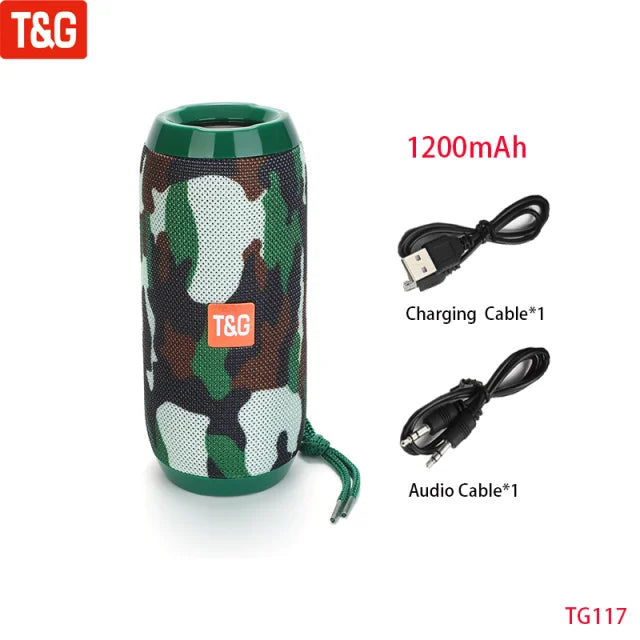 T&G 10W Portable Bluetooth Speaker | FM Radio, TWS & HiFi