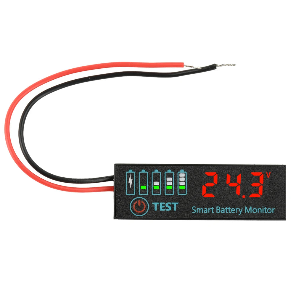 DC 7-55V Battery Charge Indicator Digital Voltmeter Voltage Tester Electric Vehicles Lithium Battery Capacity Power Indicators Oasis Select Red light 1