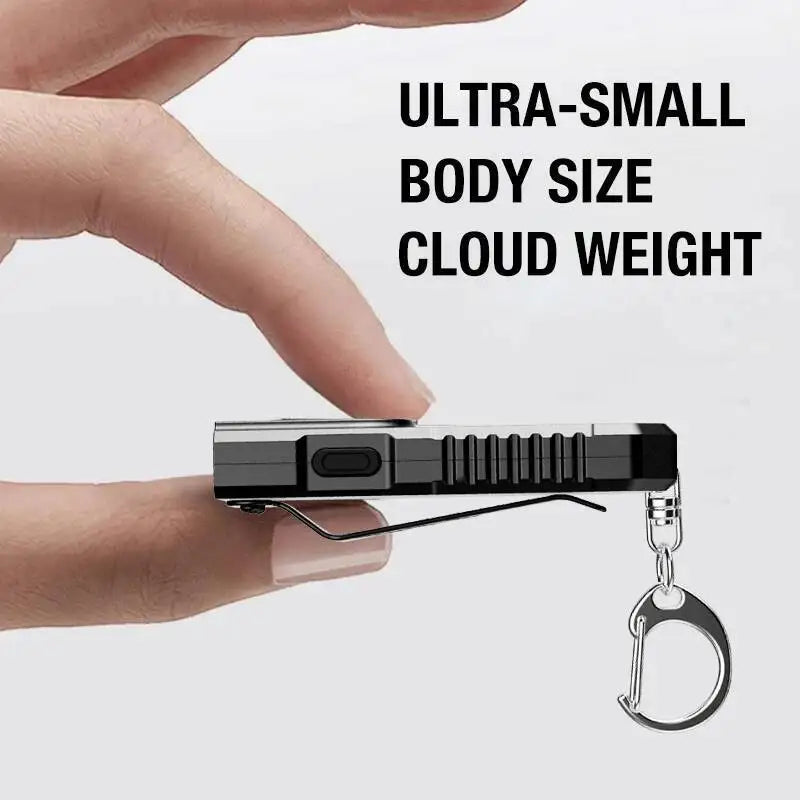 KDULIT Mini COB LED Keychain Flashlight | USB-C Rechargeable