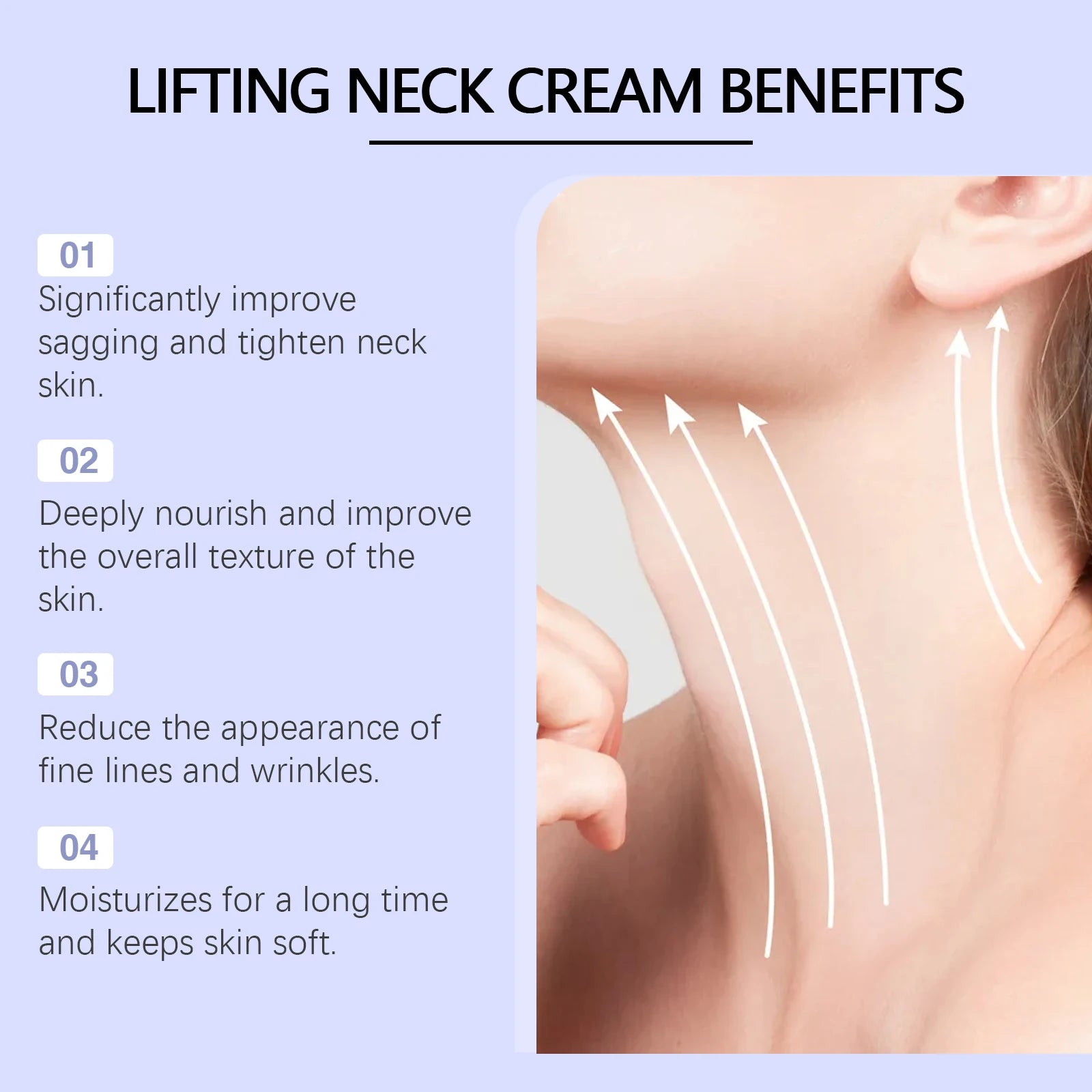 Neck Cream Firming Lifting Reduce Fine Line Skin Sagging Tightening Smoothing Cream Eliminate Double Chin Rejuvenation Neck Care Oasis Select
