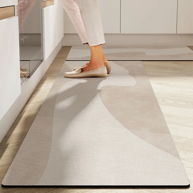 Japanese style Kitchen Mat Foot mats Long Area Rugs Crystal Velvet Carpet for Living Room Absorbent Foot Mats Bedroom Doormat Oasis Select D 60x90cm
