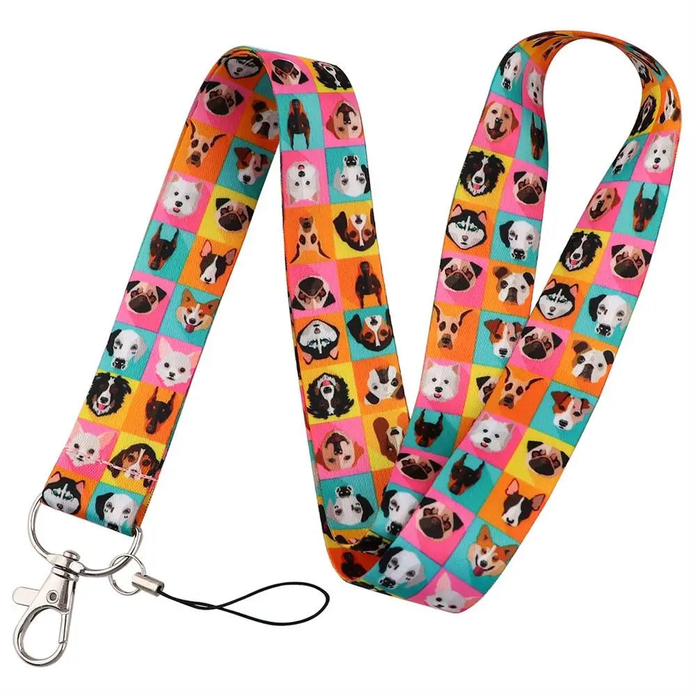 School Supply Cute Card Holder Hang Rope Keyrings Key Holder Animals Lanyards Neck Strap Lanyards Badge Holder ID Card Holder Oasis Select 10