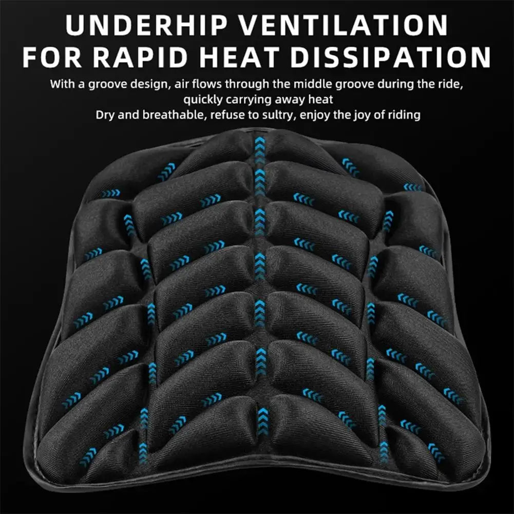 3D Breathable Motorcycle Seat Cushion – Non-Slip Lycra Cover