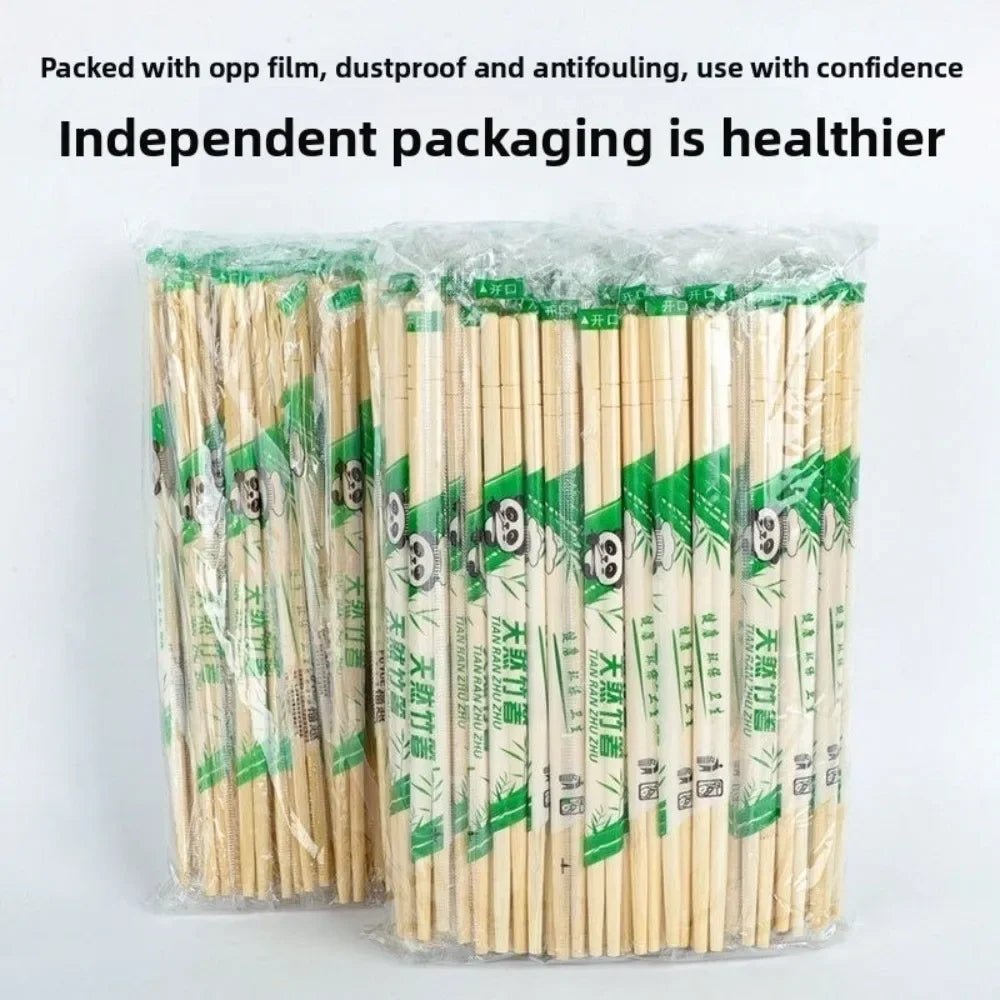 50/100pairs Hygienic Disposable Chopsticks Individual Package Portable Bamboo Chopsticks Single-use Takeout Tableware Fast Food Oasis Select