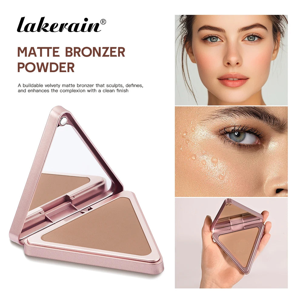 Matte Bronzer Powder Long-Lasting Makeup Effect Waterproof Sweatproof Setting Powder Oil Control Bronzers Smooth Face Makeup Oasis Select