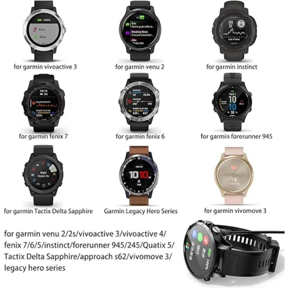 Garmin Smartwatch USB Charger – Forerunner, Fenix & Vivoactive Smartwatch Charger Oasis Select