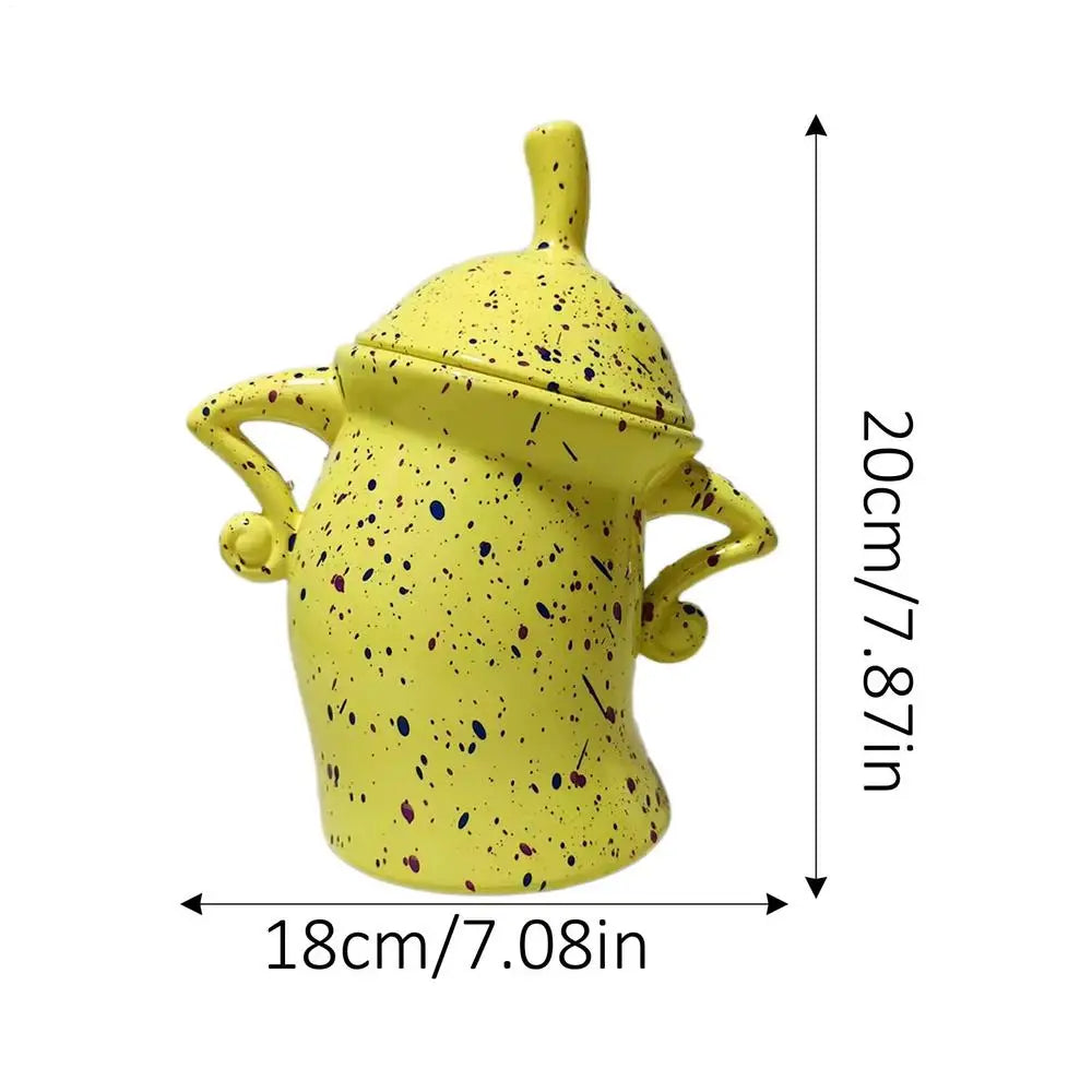 Canister With Attitude Creative Akimbo Cup Mugs Food Jars for Kitchen Storage Container with Airtight Lid Christmas Decoration Oasis Select D