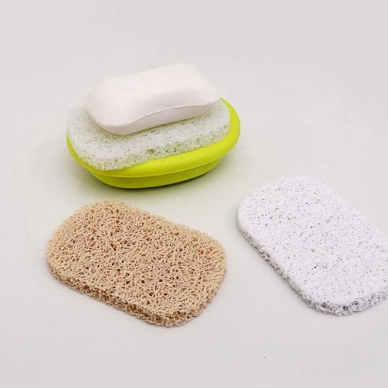 Self Draining Soap Bar Holder Lift Pad Nonslip Soap Dish Tray Shower Bath Cleaning Sponge Holder Oasis Select