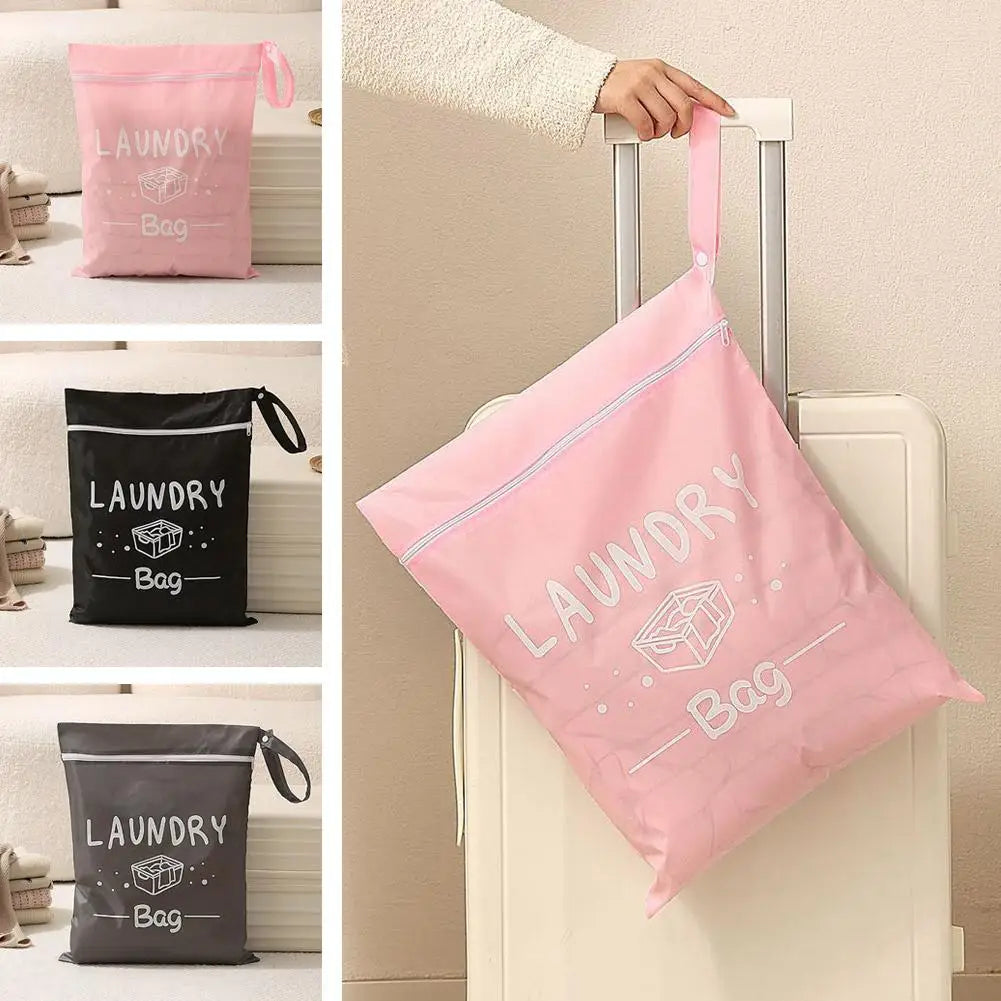Travel Laundry Bag – Waterproof Zipper Dirty Clothes Organizer