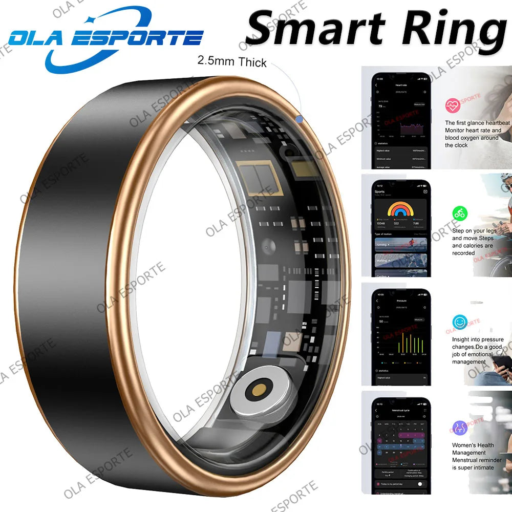 Smart Ring 2025 – GPS Fitness, Sleep & Heart Rate Tracker