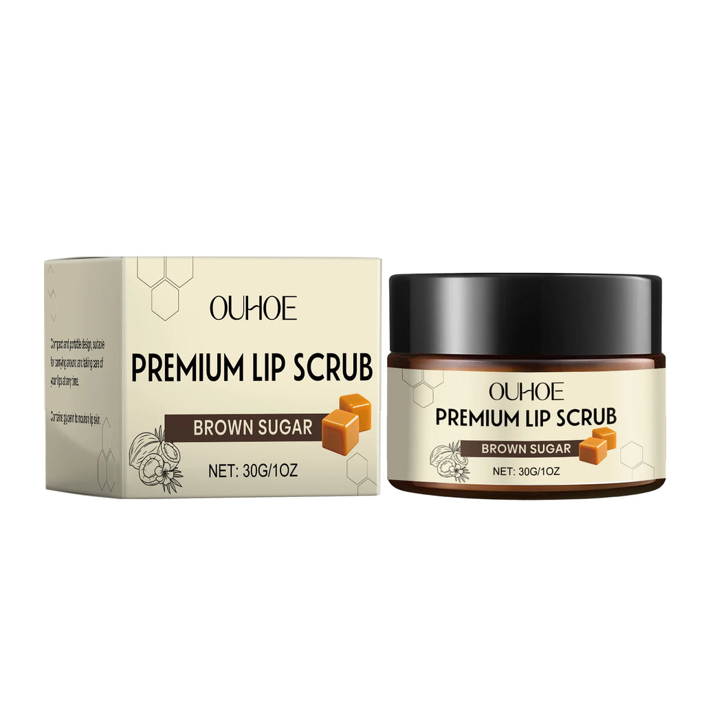 Brown Sugar Lip Scrub – Exfoliate, Moisturize & Smooth Lips Lip Scrub Oasis Select 30g Boxed