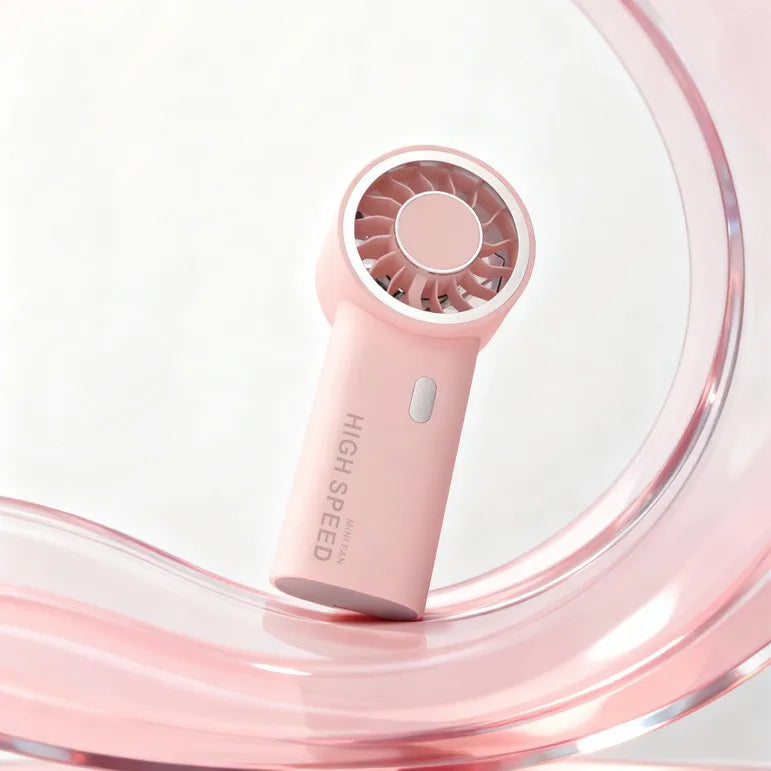 New Ultralight Mini Size Handheld Fan Portable Fan Air Cooler Pocket Fan Rechargeable for Travelling Shopping Oasis Select pink