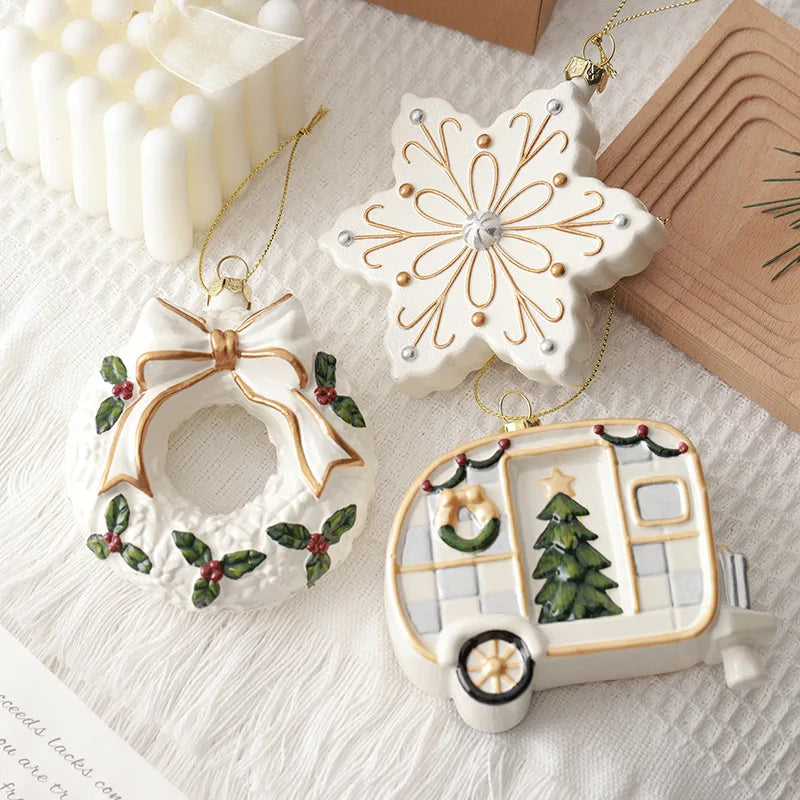Christmas decorations, pendants, creative flower garlands, Christmas tree ornaments Oasis Select