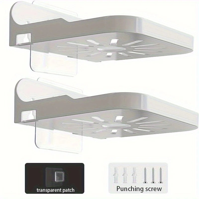 Universal Non-Drilling Wall Mount for CCTV Camera - Durable and Space-Saving Storage Holder Oasis Select 2pcs B white