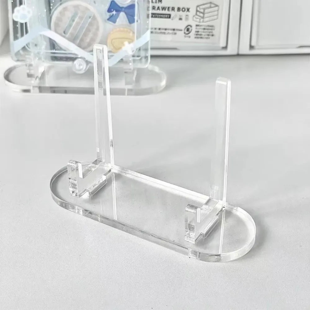 1Pc Simple HD Transparent Acrylic Badge Holder Acrylic storage Card Display Stand Desktop Decoration Anime Card Holder Oasis Select