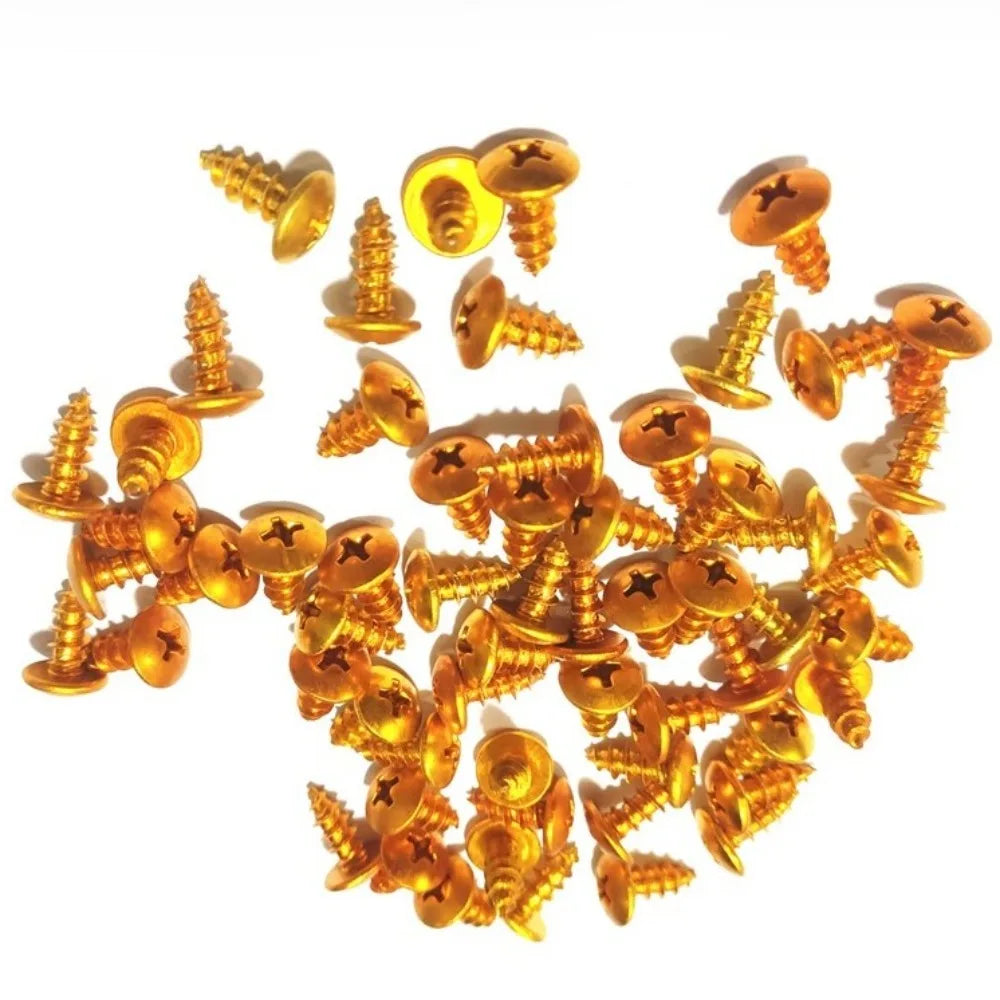 30PCS M5x16 Self-Tapping Screws Aluminum Alloy Universal Motorcycle Screws Colorful Motorbike Fairing Screws Oasis Select