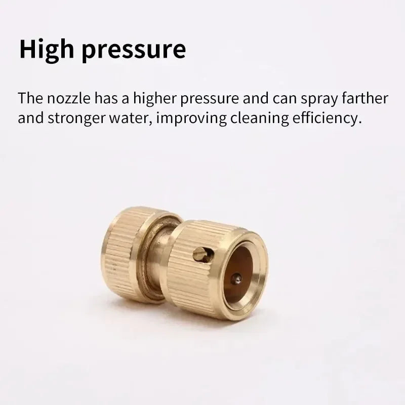 4-point Water Pipe Quick Connector Copper High Pressure Coupling for Water Gun Adapter Joints Garden Irrigation Accessories Oasis Select