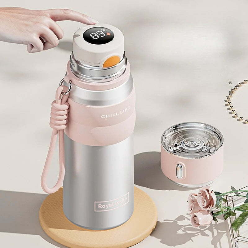 1PC Intelligent Insulated Cup Food Grade High Aesthetic Water Cup Light Luxury High-end and Portable Drinking Utensils Oasis Select
