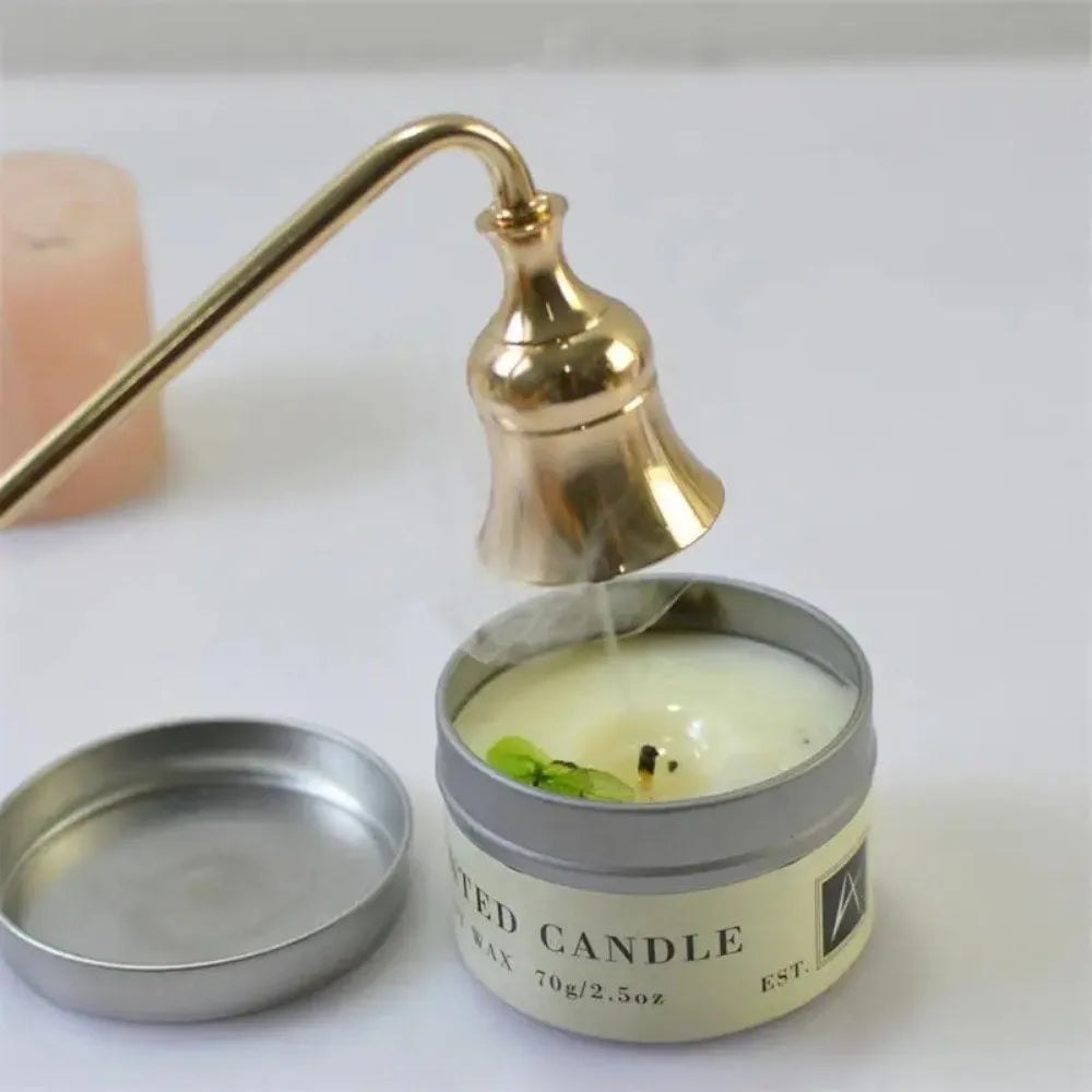 Elegant Bell Shaped Candle Wick Trimmer Long Handle Turn Off Extinguisher Flame Snuffer Wick Cover Home Oasis Select